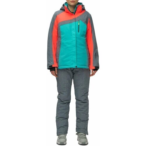 Комплект с брюками для сноубординга, зимний, силуэт полуприлегающий, утепленный, водонепроницаемый, размер 42, зеленый