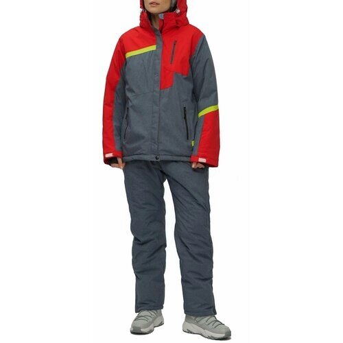 Комплект с брюками для сноубординга, зимний, силуэт полуприлегающий, утепленный, водонепроницаемый, размер 54, красный