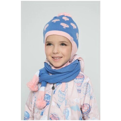 Комплект шарф и шапка для девочки Шалуны 455605 белый 50