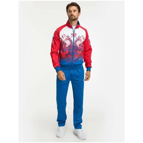 Костюм Фокс Спорт, олимпийка и брюки, силуэт прямой, карманы, размер XL, синий