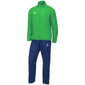 Костюм Jogel, олимпийка и брюки, силуэт прямой, карманы, подкладка, размер XXL, зеленый, синий