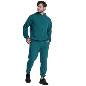 Костюм , толстовка и брюки, спортивный стиль, свободный силуэт, размер 52, зеленый