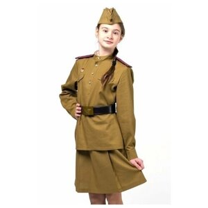 Костюм военный для девочки (6 предметов) ДИ-воендетдп 28062 32-34/122-128