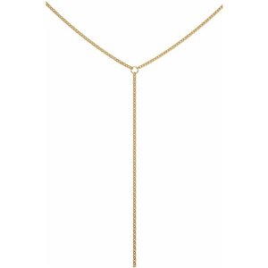 Krastsvetmet Колье галстук из золота 585 пробы - ожерелье на свадьбу, на праздник, на каждый день / подарок девушке, женщине / украшение на шею /40 см