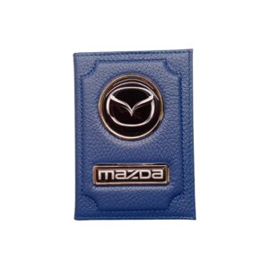 Mazda, натуральная кожа, синий