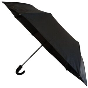 Мини-зонт Fine, полуавтомат, 3 сложения, для мужчин, черный