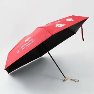 Мини-зонт Romanoff, механика, 3 сложения, красный