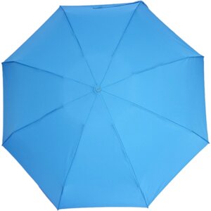 Мини-зонт ZEST, автомат, 4 сложения, купол 100 см., 8 спиц, система «антиветер», чехол в комплекте, для женщин, голубой