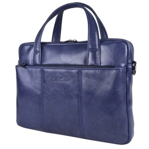 Мужская кожаная сумка для ноутбука Carlo Gattini Ardara blue 1032-07