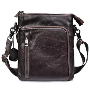 Мужская сумка планшет CATIROYA / коричневая сумка через плечо для документов плечо / большая сумка через плечо / небольшая сумка через плечо