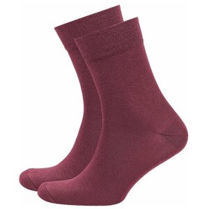 Мужские носки COMANDOR, 2 пары, классические, размер 38;39;40, бордовый