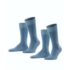 Мужские носки Falke, 2 пары, классические, нескользящие, размер 39-42, синий