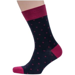 Мужские носки Grinston, 1 пара, классические, размер 27, бордовый