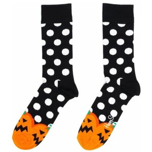 Мужские носки Happy Socks, 1 пара, классические, фантазийные, размер 36-40, черный, оранжевый