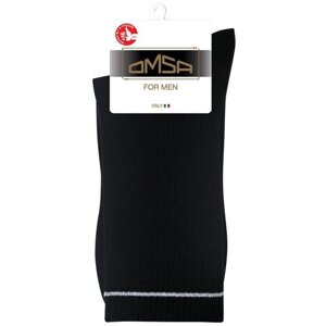 Мужские носки Omsa, 1 пара, высокие, размер 36-38, черный