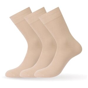Мужские носки Omsa, 3 пары, 3 уп., высокие, размер 45-47, бежевый