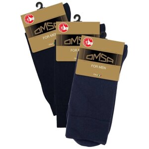 Мужские носки Omsa, 3 пары, 3 уп., высокие, размер 45-47, мультиколор