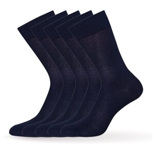 Мужские носки Omsa, 5 пар, 5 уп., классические, размер 42-44, синий