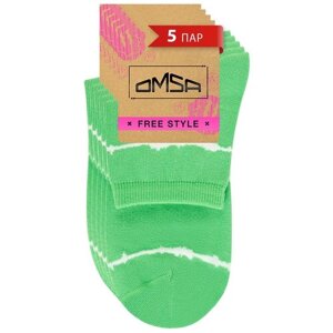 Мужские носки Omsa, 5 пар, 5 уп., размер 39-41, зеленый