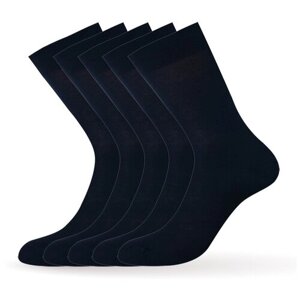 Мужские носки Omsa, 5 пар, 5 уп., высокие, размер 45-47, черный