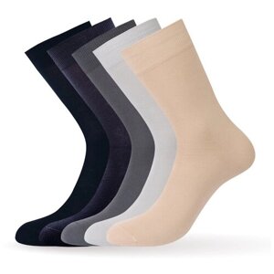 Мужские носки Omsa, 5 пар, 5 уп., высокие, размер 45-47, мультиколор