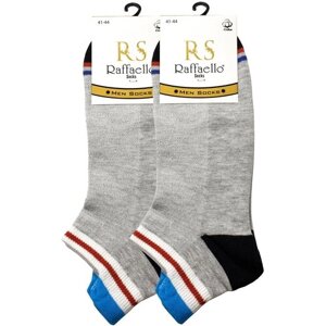 Мужские носки Raffaello Socks, 2 пары, укороченные, антибактериальные свойства, размер 41-44, серый