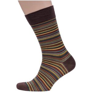 Мужские носки Sergio di Calze, 1 пара, классические, размер 25, коричневый