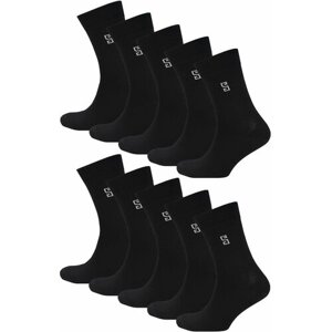 Мужские носки STATUS, 10 пар, классические, антибактериальные свойства, быстросохнущие, вязаные, износостойкие, усиленная пятка, размер 29, черный