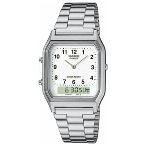 Наручные часы CASIO AQ-230A-7B, белый, серебряный