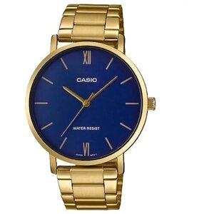 Наручные часы CASIO Casio MTP-VT01G-2B, синий, золотой