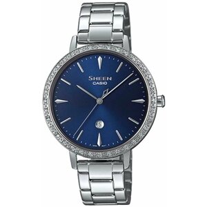 Наручные часы CASIO Casio SHE-4535YD-2A, серебряный, синий
