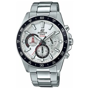 Наручные часы CASIO Часы наручные CASIO EFV-570D-7AVUEF Гарантия 2 года, серебряный, черный