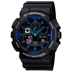 Наручные часы CASIO GA-100-1A2, черный, синий