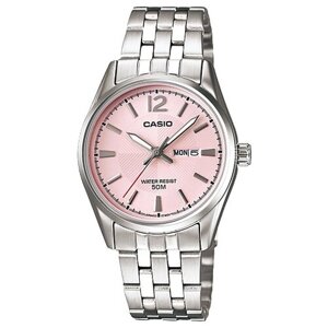 Наручные часы CASIO LTP-1335D-5A, розовый, серебряный