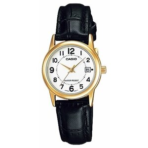 Наручные часы CASIO LTP-V002GL-7B, золотой, черный