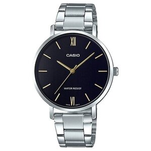 Наручные часы CASIO LTP-VT01D-1B, черный, серебряный