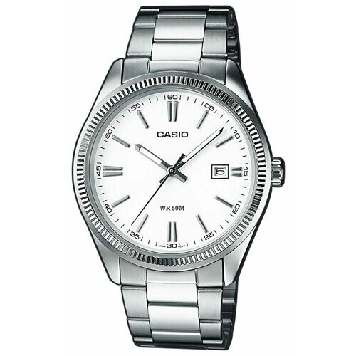 Наручные часы CASIO MTP-1302D-7A1, белый, серебряный