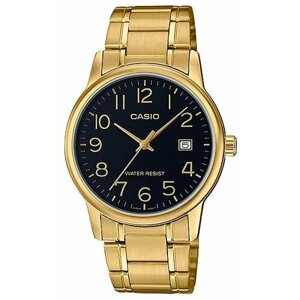 Наручные часы CASIO MTP-V002G-1B, золотой, черный
