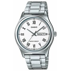 Наручные часы CASIO MTP-V006D-7B, белый, серебряный