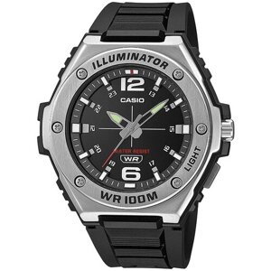 Наручные часы CASIO MWA-100H-1A, черный, серебряный