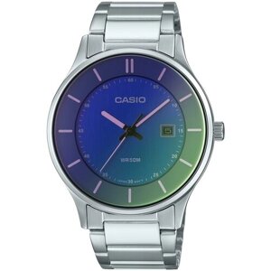 Наручные часы CASIO Наручные часы Casio Collection MTP-E605D-2E, серебряный, синий