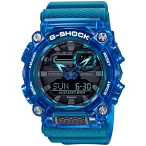 Наручные часы CASIO Наручные часы CASIO GA-900SKL-2A, черный, голубой