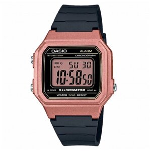 Наручные часы CASIO W-217, розовый, черный