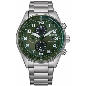 Наручные часы CITIZEN Японские мужские наручные часы Citizen CA0770-72X, зеленый