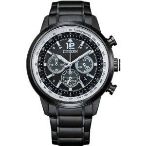 Наручные часы CITIZEN Японские наручные часы Citizen CA4475-89E, черный, серебряный