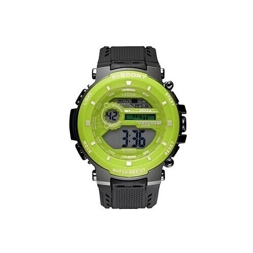 Наручные часы Lasika Электронные спортивные наручные часы Lasika с секундомером, подсветкой, защитой от влаги и ударов, черный