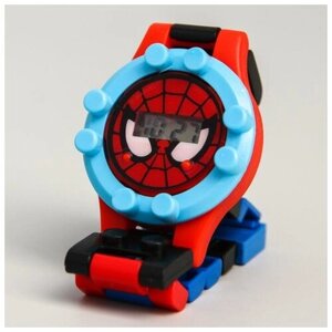 Наручные часы Marvel, корпус пластик, ремешок пластик, голубой