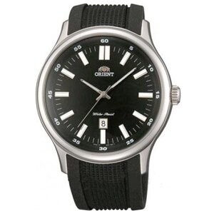 Наручные часы ORIENT Японские наручные часы ORIENT FUNC7005B, серебряный, черный