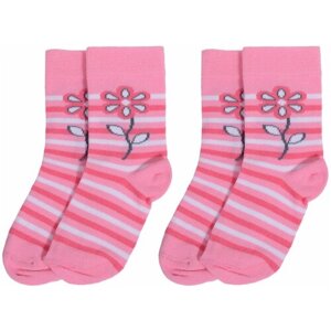 Носки Брестские для девочек, 2 пары, размер 15-16, розовый
