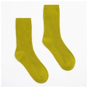 Носки детские однотонные MINAKU цв. желто-зеленый, р-р 17-18 см